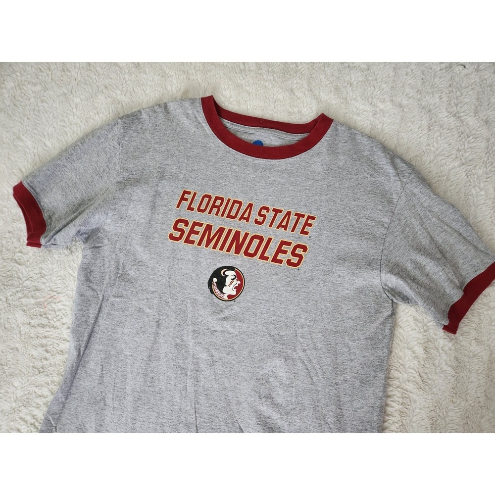 NCAA Short‎ Sleeve Florida State Seminoles T Shirt Gray Mens Large